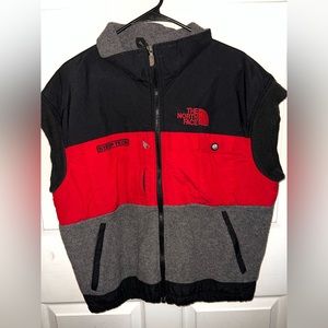THE NORTH FACE Men’s STEEP TECH, Full Zip, Red/Black/Gray Vest Jacket, Size: L